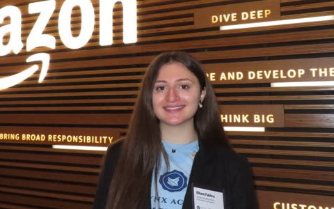 Elham during a visit to Amazon headquarters