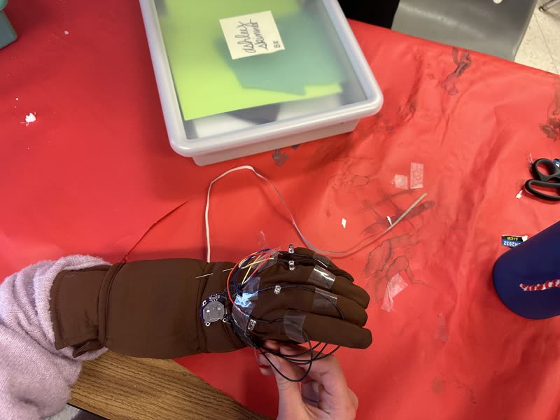 Student-built assistive glove prototype